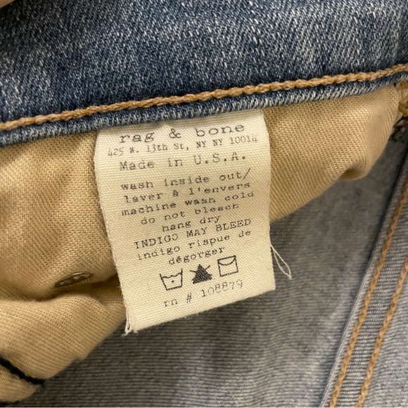 Distressed Rag & Bone Skinny Jeans - Picture 8 of 10
